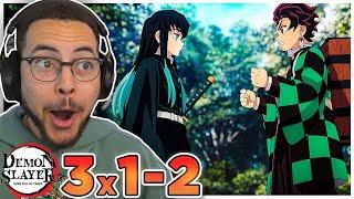 REACTING to *Demon Slayer* Season 3 Episode 1 & 2 "SWORD SMITH VILLAGE?!" (First Time Watching!)