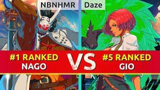 GGST ▰ NBNHMR (#1 Ranked Nagoriyuki) vs Daze (#5 Ranked Giovanna). High Level Gameplay