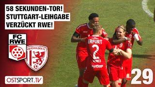 58 Sekunden-Tor! Stuttgart-Leihgabe verzückt RWE!: RW Erfurt - Greifswald | Regionalliga Nordost