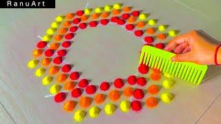 Simple Rangoli | Diwali Rangoli Designs | Navratri Rangoli designs | Rangoli colors | Ranu Art