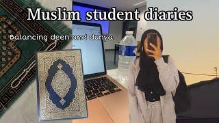 how I balance deen and school | prayer, gym, lots of studying