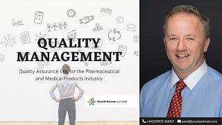 Quality Management by Paul R Palmer Limited