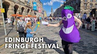 EDINBURGH FRINGE FESTIVAL 2023 walking tour | ROYAL MILE EDFRINGE 2023| 4K