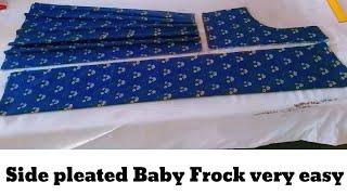 Very Easy Side Pleated Baby Frock | Side Pleated Baby Frock Cutting and Stitching By Farheen & Fairy