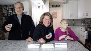 Ruby Guesses Marshmallow Peeps Flavors with Nana and Papa 