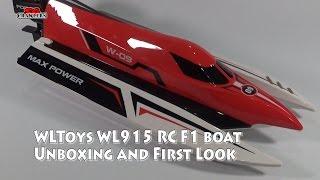 WLtoys WL915 2.4G Speedy F1 Racing Boat Water Cooling System Unboxing and first look