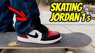 Skating Jordan 1 Low Bred Toe First Impressions