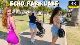 "Echo Park Lake: Urban Oasis in the Heart of Los Angeles"[4K] Walking Tour‍️