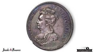 GREAT BRITAIN. Accession of Anne Silver Medal, ND (1702). NGC MS-63.