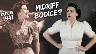 How to Make This 1941 Style // Midriff Pattern Drafting Demo
