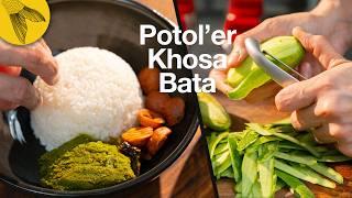 Potoler Khosha Bata—don't throw away your veggie peels | Bengali vegetarian recipe