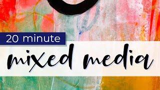 Mixed media art in 20 minutes or less! #realtime #collage #abstract #arttutorial