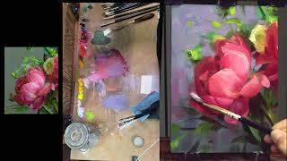 Pink Peony: Oil Painting Demonstration