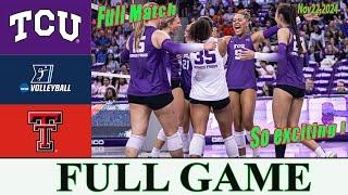 TCU Vs Texas Tech Volleyball Full Match | College women's volleyball | Ncaa 2024 Season