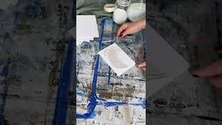 How to create texture with modeling paste and 3d foam balls ‍ #paintingtechnique