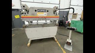 Accurpress 7606 60 Ton 6’ Hydraulic Press Brake W/ Automec CNC 99, 2 Axis Control