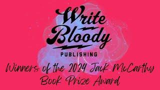 Write Bloody - 2024 Jack McCarthy Book Prize Winners