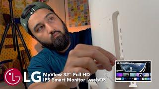 *UNBOXING* LG MyView 32” Smart Monitor in 2 minutes | Setup with no commentary