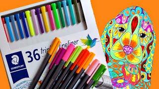 линеры Staedtler 36 цветов | Капиллярные ручки Triplus Fineliner Staedtler | Гелевые ручки Штадлер