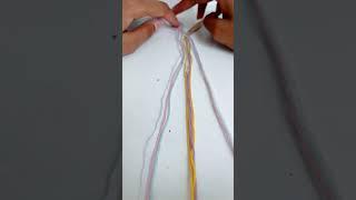 Pastel string bracelet 🩵 || cloudiiclaws || aesthetic bracelet || asmr || #shorts ||