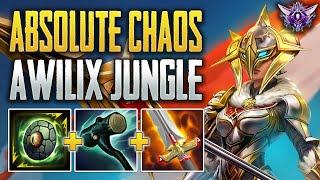 INSANE AWILIX SNOWBALL! Awilix Jungle Gameplay (SMITE Ranked Conquest)