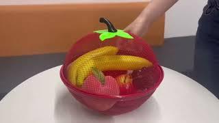 Apple Shaped Mesh Fruit Basket