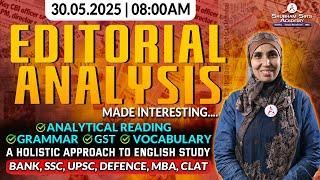 Editorial Analysis for Exams | Vocabulary, Grammar, GST & Reading Skills | Fatima Ma'am | 30.05.2025