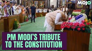 Narendra Modi Touches The Constitution At NDA's Parliamentary Meeting,His 3rd Oath As PM On Saturday