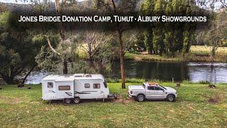 Jones Bridge Campgrounds, Tumut, Albury Showgrounds, Grey Nomads, Ep-119