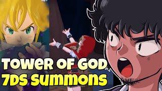 7 Deadly Sins Grand Cross Invades Tower of God | Whale Summons for Escanor, Liz & Meliodas | TOG NW