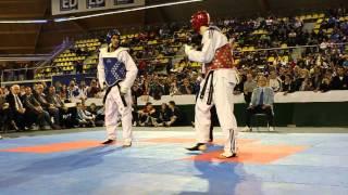 Dutch Open 2012 Taekwondo Final Aaron Cook VS Sebastian Crismanich -80KG  ( Wicked Head Shots)