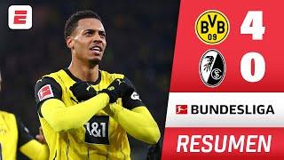 DORTMUND GOLEÓ sin PIEDAD 4-0 al Freiburg y sigue subiendo el la tabla | RESUMEN | Bundesliga