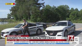 2 burglary suspects sought after crash in Knightdale: Deputies