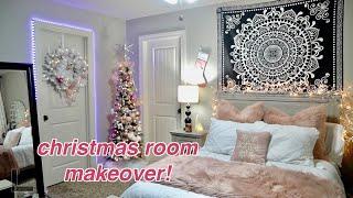 Decorate With Me for Christmas 2020 *Christmas Room Makeover*| VLOGMAS | LexiVee03