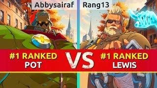 GGST ▰ Abbysairaf (#1 Ranked Potemkin) vs Rang13 (#1 Ranked Goldlewis). High Level Gameplay