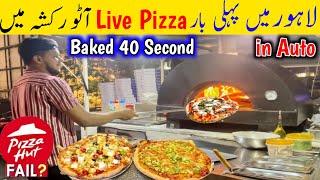 How to Make Pizza on Live - Italian Pizza Baked in a Auto on the Road in Street Food Lahore 2024