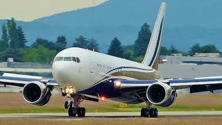 [FullHD] Mid East Jet Boeing 767-200(ER) landing & takeoff at Geneva/GVA/LSGG