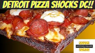 "DETROIT-STYLE PIZZA GOES VIRAL IN DC?! Motown Square Shocks Everyone! #viralvideo #pizza #food