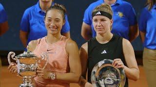 Karolina Muchova vs Qinwen Zheng Trophy Ceremony | Palermo 2024 Final
