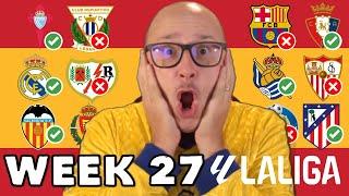 2024/25 LA LIGA PREDICTIONS - WEEK #27