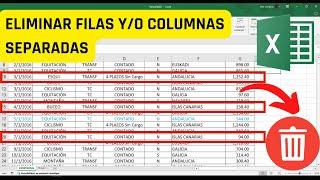 Excel: ELIMINAR varias filas y/o columnas SEPARADAS al mismo tiempo