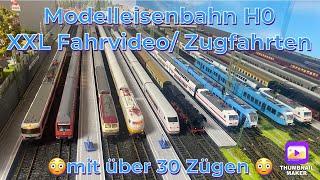 Modelleisenbahn H0 XXL Fahrvideo / Zugfahrten / Fahrszenen, Mega 