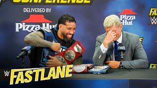 FULL SEGMENT – Cody Rhodes and Jey Uso's CAN’T MISS WWE Fastlane Press Conference