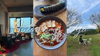 제주 VLOG | 파워 P들의 가을 제주 여행기  제주시 맛집, 카페 추천, 전복돌솥밥, 흑돼지 맛집, 비밀의 숲, 아침 미소 목장(feat. 왕초보 운전)