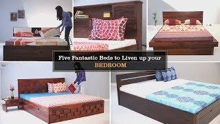 Top 5 Wooden Double Bed Design | Latest Double Bed Design | Wooden Double Bed - Wooden Street