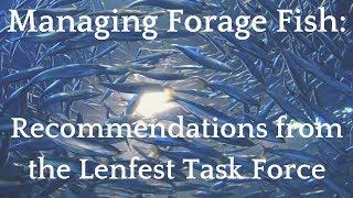 Managing Forage Fish — Recommendations from the Lenfest Task Force