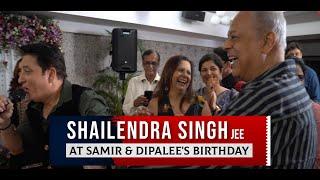 Shailendra Singh singing at Samir & Dipalee Birthday Party