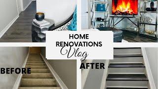 TOWNHOME TRANSFORMATION!!//REPLACING CARPET WITH LUXURY VINYL!!//GLAM HOME RENOVATIONS!!