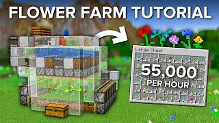 Minecraft Powerful Automatic Flower Farm in 1.21+