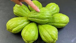 New way of chayote health, no frying or stewing, no water and no oil, low-fat and nutritious, eat mo